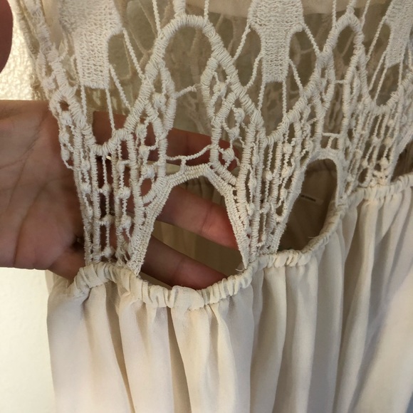 Poetry Cream White Lace Maxi Dress - Picture 5 of 10